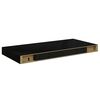 vidaXL Schweberegale 4 Stk. Schwarz 50x23x3,8 cm MDF