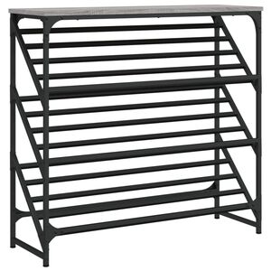 vidaXL Schuhregal Grau Sonoma 90x30x85 cm Holzwerkstoff