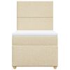 vidaXL Boxspringbett mit Matratze Creme 80x200 cm Stoff
