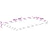 vidaXL Tischplatte mit Baumkante 110x60x3,8 cm Massivholz Mango
