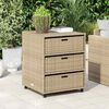 vidaXL Gartenschrank Beige 55x59x69 cm Poly Rattan