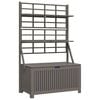 vidaXL Truhe mit Rankgitter Grau 99x50x160 cm Massivholz Akazie