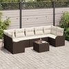 vidaXL Gartensofa-set Braun 55 x 55 x 37 cm Poly-Rattan