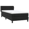 vidaXL Boxspringbett mit Matratze Schwarz 90x220 cm Samt