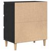 vidaXL Sideboard Schwarz Eichen-Optik 60 x 35 x 70 cm Holzwerkstoff