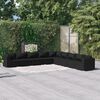 vidaXL 9-tlg. Garten-Lounge-Set mit Kissen Poly Rattan Schwarz