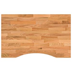 vidaXL Schreibtischplatte Hellbraun 80x50x2,5 cm Massivholz Eiche