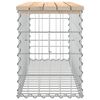 vidaXL Gartenbank aus Gabionen 103x31,5x42 cm Massivholz Kiefer