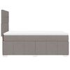 vidaXL Boxspringbett mit Matratze Taupe 90x200 cm Stoff