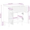 vidaXL Nachttisch Braun 50 x 33 x 60 cm Massivholz Akazie
