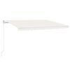 vidaXL Markise Manuell Einziehbar mit LED 450x300 cm Creme