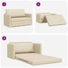 vidaXL Schlafsofa 110cm Creme Stoff
