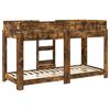vidaXL Etagenbett f&uuml;r Kinder Ger&auml;ucherte Eiche 80 x 190 cm
