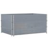 vidaXL Paletten-Aufsatzrahmen 3 Stk. Grau 120x80 cm Massivholz Kiefer