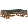 vidaXL Outdoor-Sofagarnitur 9 stk. Natur und Anthrazit
