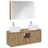 vidaXL Badezimmerschrank-Set 4 stk. Artisan-Eiche Holzwerkstoff