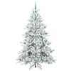 vidaXL K&uuml;nstlicher klappbarer Weihnachtsbaum Wei&szlig; 210 cm PVC und Stahl