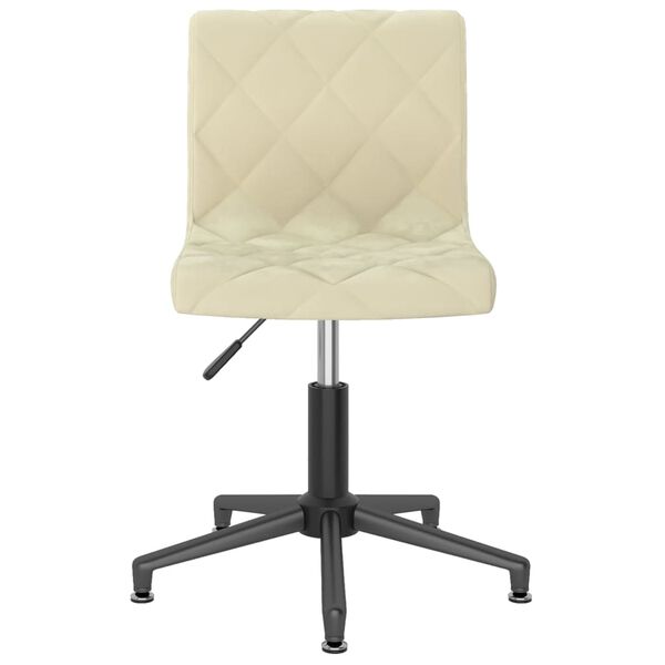 vidaXL Esszimmerst&uuml;hle 4 Stk. Drehbar Creme Samt