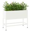 vidaXL Hochbeet Gartenpflanzer Weiß 60 x 26 x 45 cm Stahl