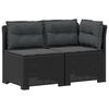 vidaXL 2-Sitzer Garten-Sofa mit Kissen Rattan-Look PP Anthrazit