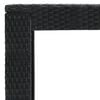 vidaXL Garten-Bartisch Schwarz 100x60,5x110,5 cm Poly Rattan