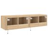 vidaXL TV-Wandschr&auml;nke mit LED-Leuchten 2 Stk. Sonoma-Eiche 60x35x31cm