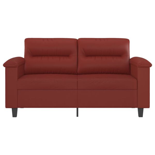 vidaXL 2-Sitzer-Sofa Weinrot 120 cm Kunstleder