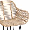 vidaXL Barstuhl 2 pcs Natur 55 x 52 x 92 cm Rattan und Eisen