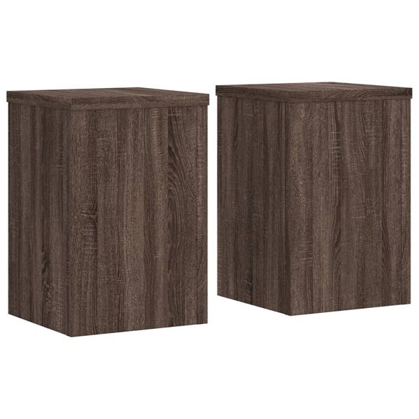vidaXL Pflanzenst&auml;nder 2 Stk. Braun Eiche 25x25x35 cm Holzwerkstoff