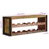 vidaXL Weinregal Braun 100 x 45 x 33 cm Massives Altholz