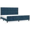 vidaXL Bettgestell ohne Matratze Dunkelblau 200x200 cm Samt