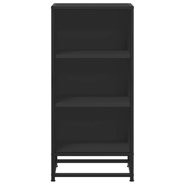 vidaXL Sideboard Schwarz 35,5x35x76 cm Holzwerkstoff und Metall