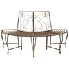 vidaXL Baumbank 4-Sitzanzahl 160 x 80 x 89 cm Stahl Antikbraun