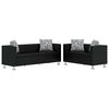 vidaXL Sofa-Set Kunstleder 3-Sitzer und 2-Sitzer Schwarz
