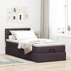 vidaXL Ottoman-Bett mit Matratze Dunkelbraun 90x200 cm Stoff