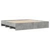 vidaXL Bettgestell Betongrau 200x200 cm Holzwerkstoff