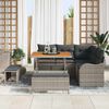 vidaXL Garten-Sofa-Set 8 pcs Grau Poly-Rattan