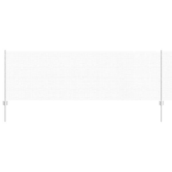 vidaXL Zaun mit Pfosten Silber 0,8 x 50 m Stahl