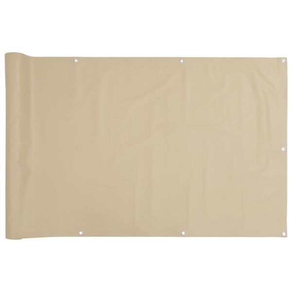 vidaXL Balkon-Sichtschutz Beige 120x400 cm Oxford-Gewebe