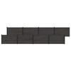 vidaXL zaunset 8 Stk. 1391 x 105 cm WPC und Aluminium Schwarz