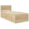 vidaXL Tagesbett Sonoma Eiche und Schwarz 90 x 200 cm Holzwerkstoff