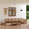 vidaXL 10-tlg. Garten-Lounge-Set Honigbraun Massivholz Kiefer