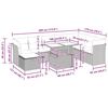 vidaXL 9-tlg. Garten-Sofagarnitur mit Kissen Grau Poly Rattan