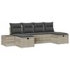vidaXL Gartensofa-set 6 stk. Hellgrau Poly-Rattan
