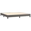 vidaXL Boxspringbett mit Matratze Grau 200x200 cm Kunstleder
