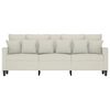 vidaXL 3-Sitzer-Sofa Creme 180 cm Samt