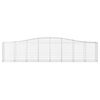 vidaXL Gabionen mit Hochbogen 2 Stk. 400x50x80/100cm Verzinktes Eisen