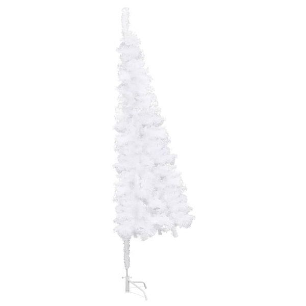 vidaXL K&uuml;nstlicher Eck-Weihnachtsbaum Wei&szlig; 240 cm PVC