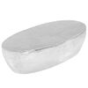 vidaXL Couchtisch Silber geh&auml;mmert 100 x 50 x 28 cm Aluminium