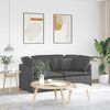 vidaXL Modulares Sofa mit Kissen Cordstoff Dunkelgrau
